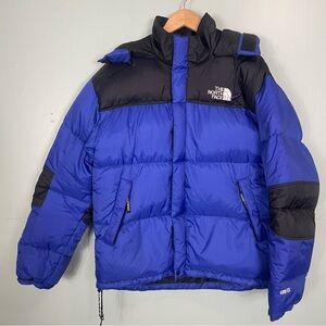 VTG The North Face Gore Tex Puffer Jacket Down Blue Black Men’s Size Medium